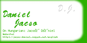 daniel jacso business card